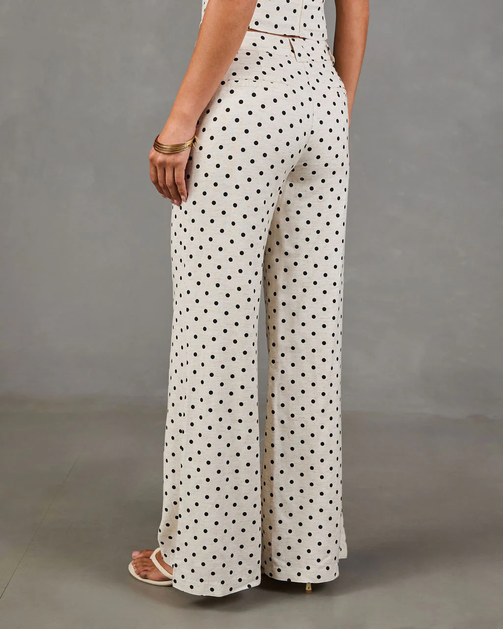 Leyah Linen Blend Polka Dot Pants - Image 4