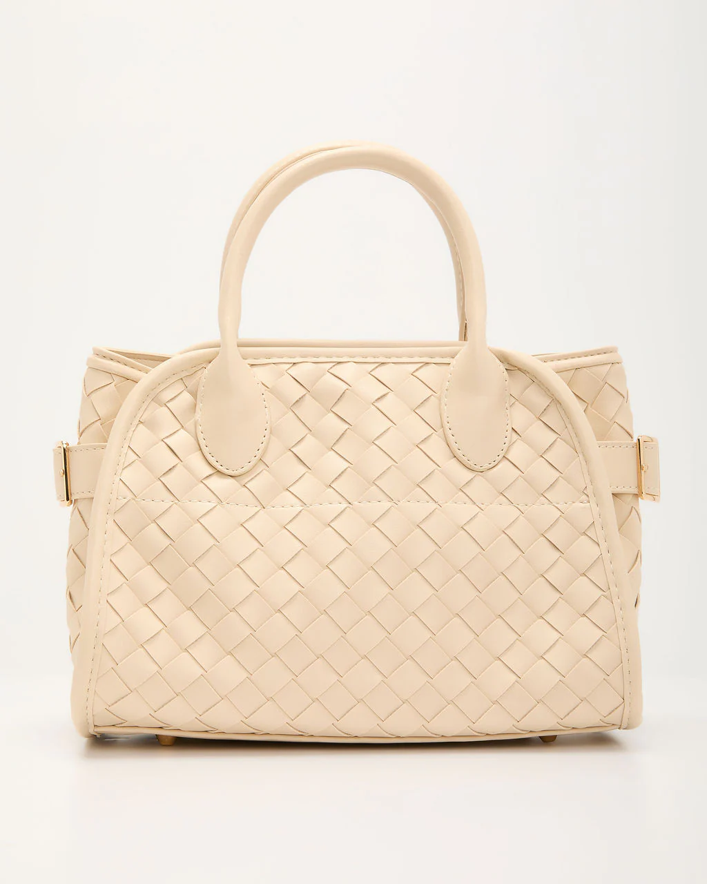 Louien Woven Faux Leather Satchel - Image 15