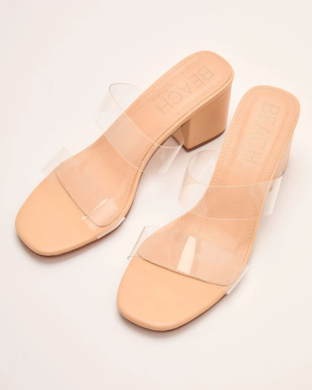 Lydiah Clear PVC Heeled Sandals - Image 2