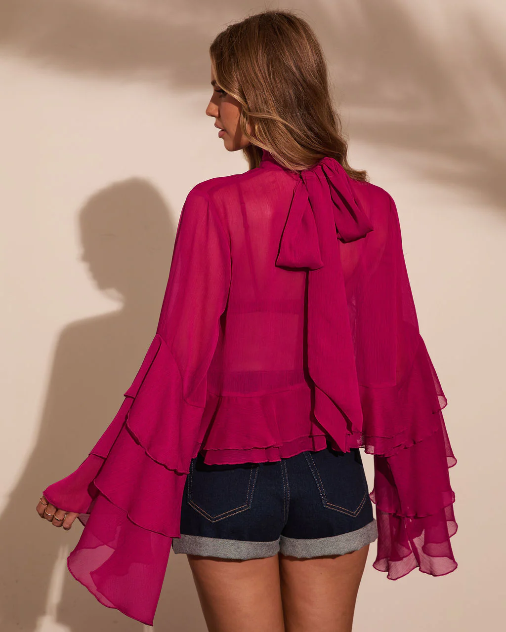 Ocean Avenue Tiered Ruffle Mock Neck Top - Image 10