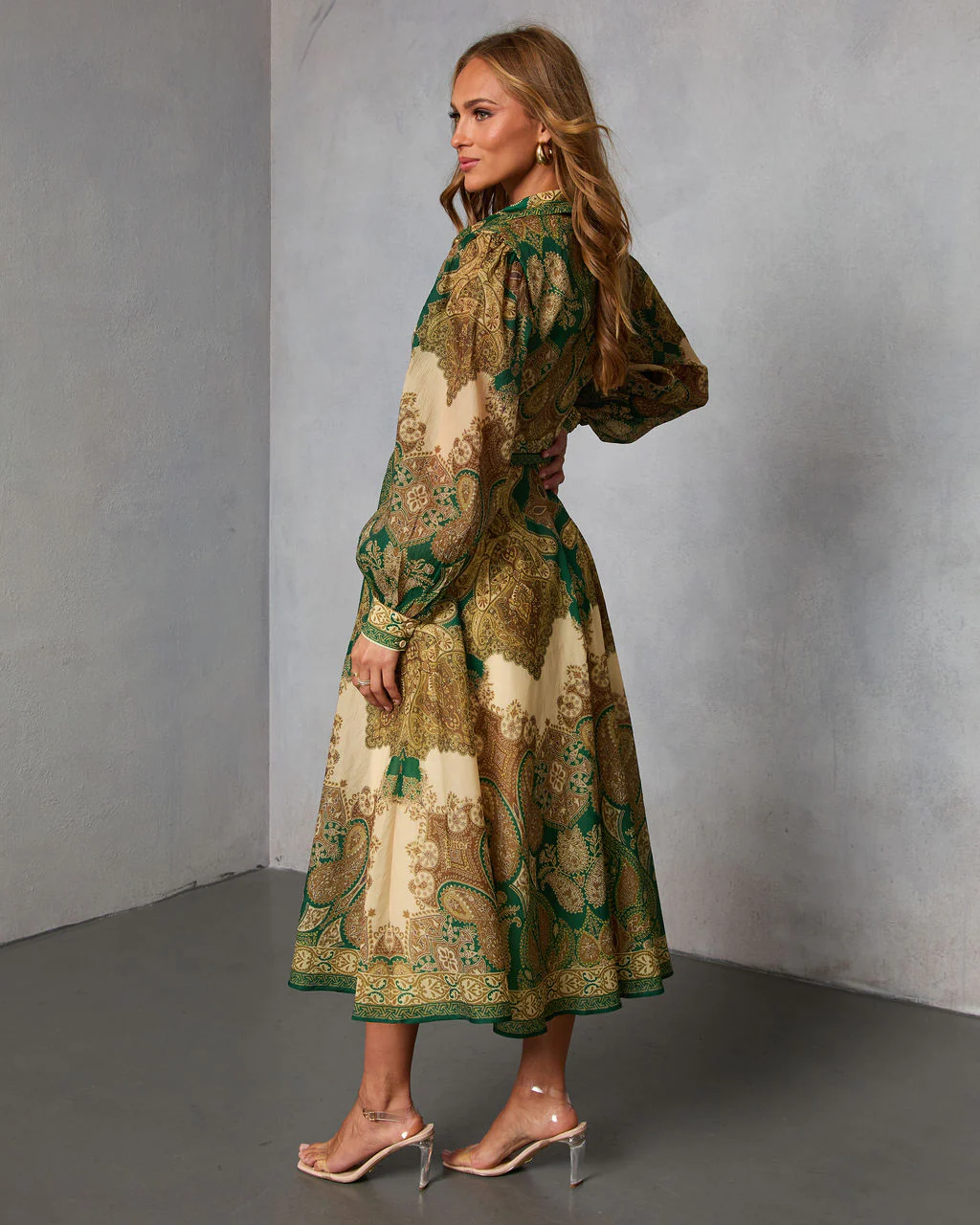 Olandra Printed Waist Tie Maxi Dress - Image 4