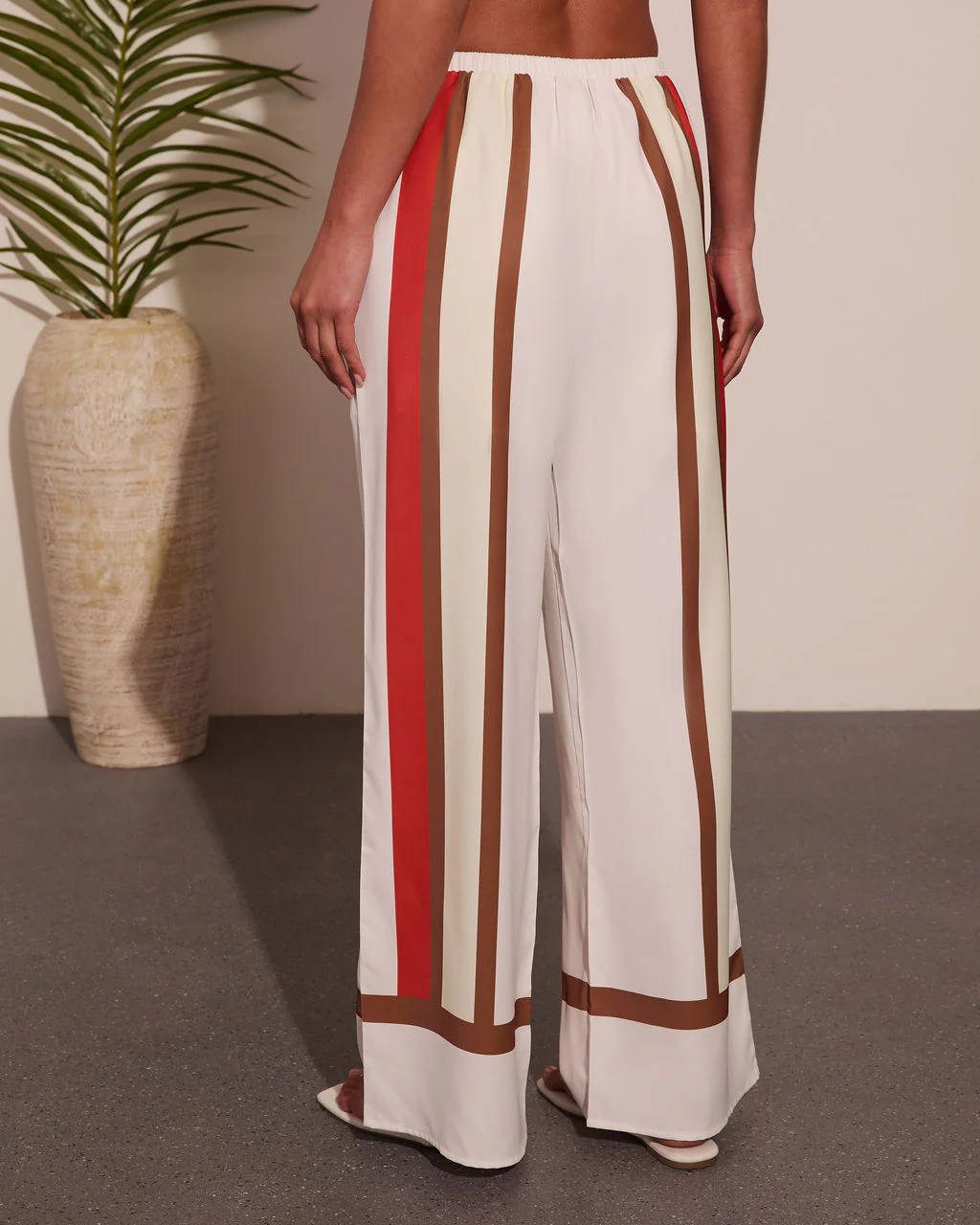 Oliviah Striped Wide Leg Drawstring Pants - Image 4