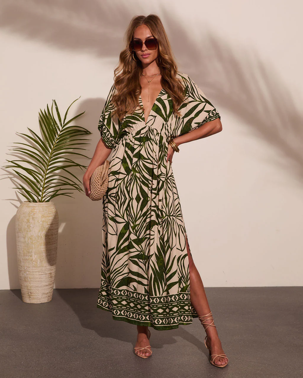 Palma Posh Tropical Midi Dress