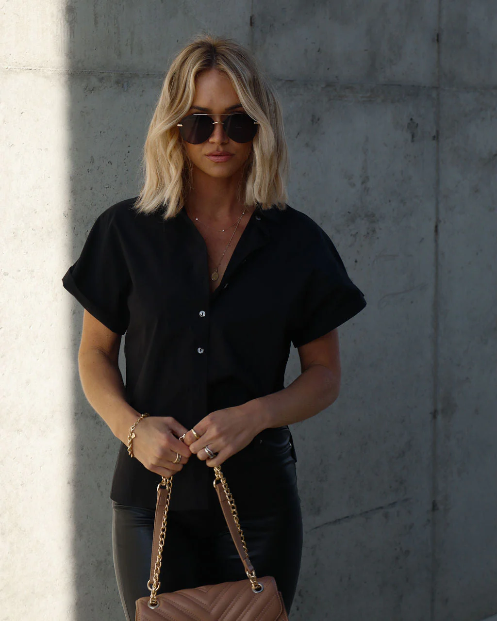 Patty Cotton Blend Button Down Top - Image 11