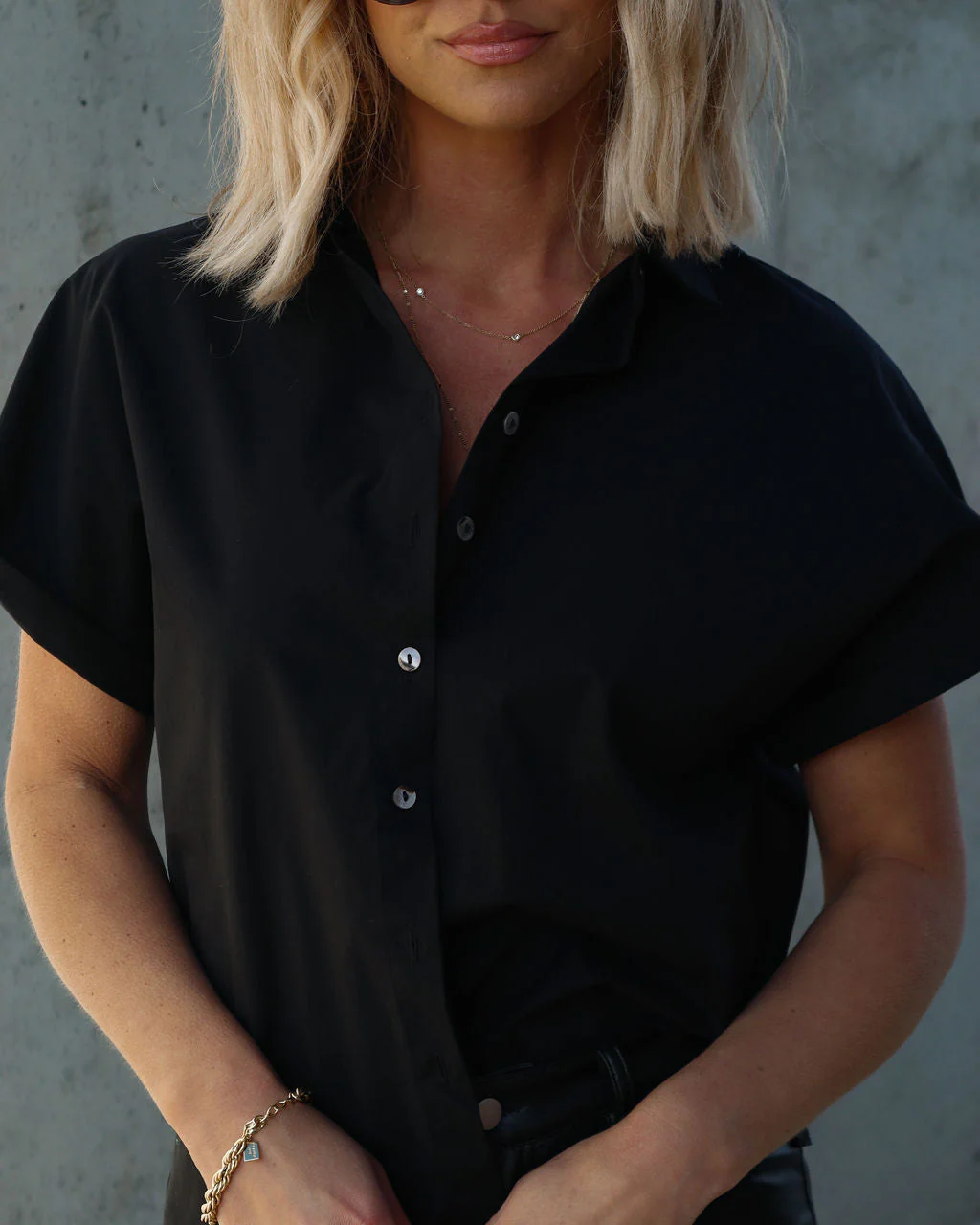 Patty Cotton Blend Button Down Top - Image 12