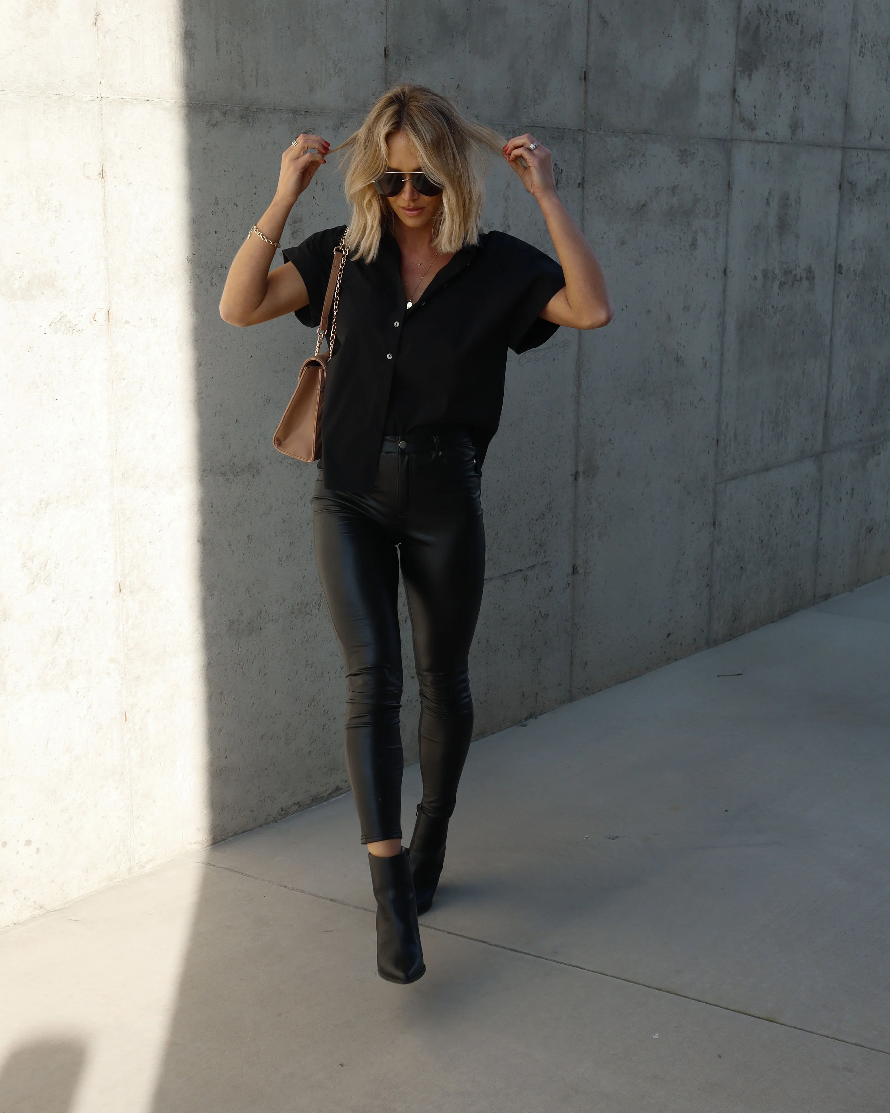 Patty Cotton Blend Button Down Top - Image 8
