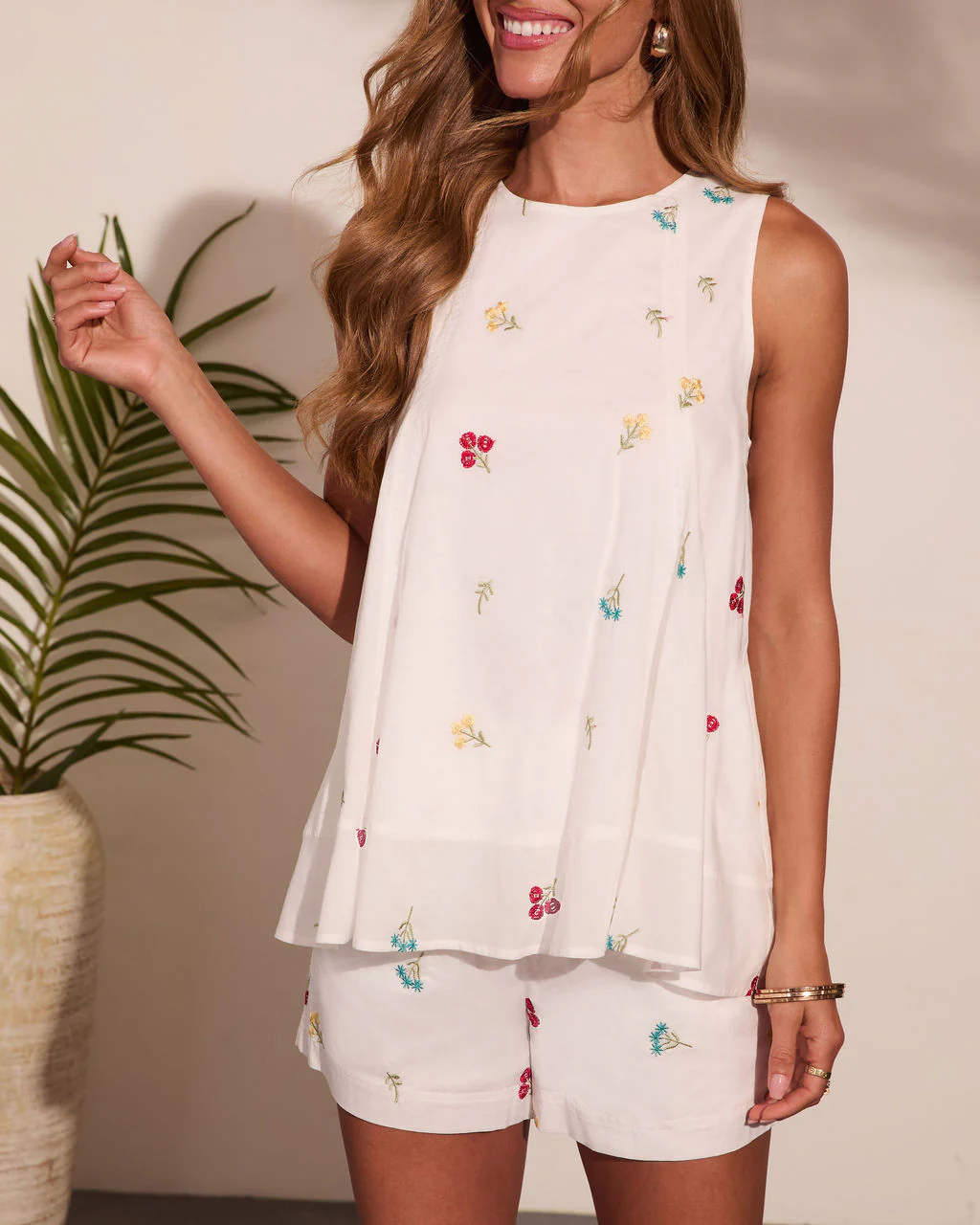 Petal Party Embroidered Floral Shorts - Image 6