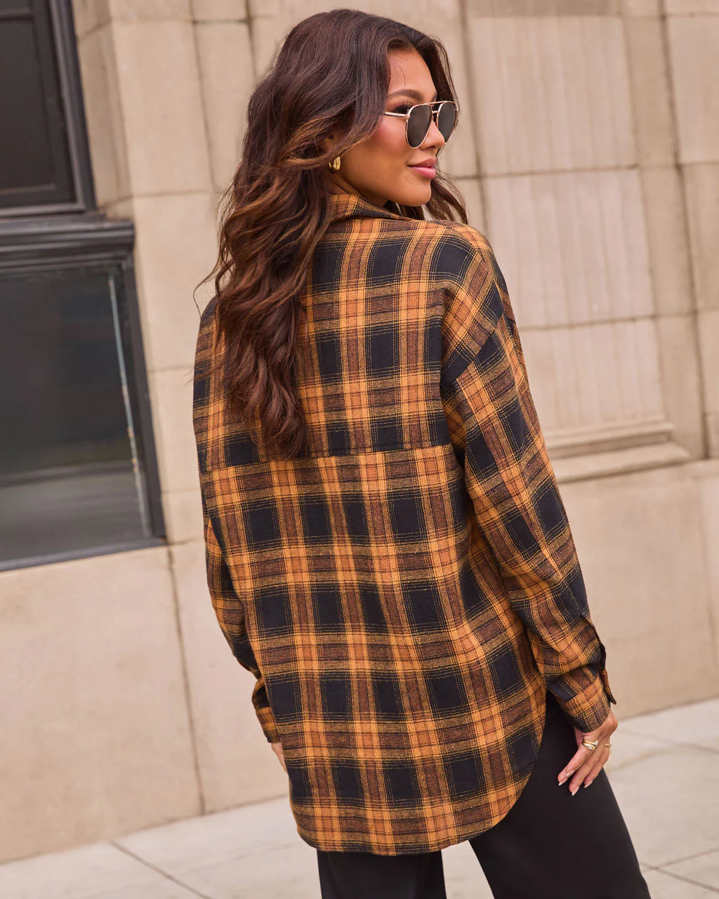 Petaluma Cotton Blend Plaid Button Down Top - Image 36