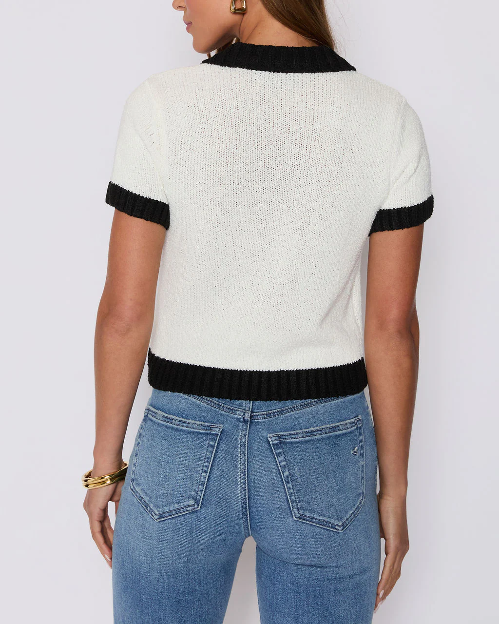 Polo Contrast Knit Top - Image 4