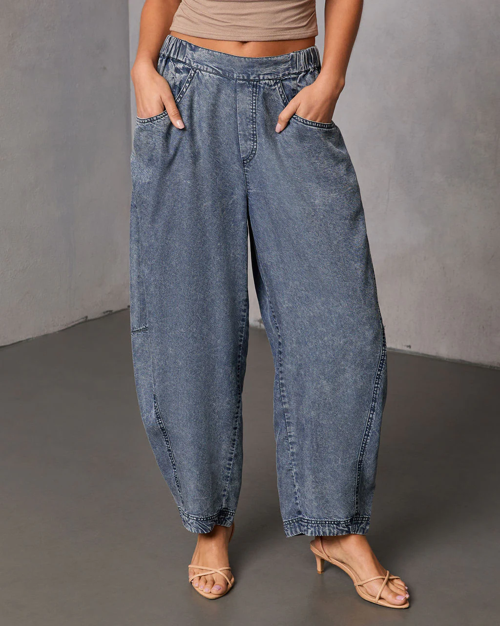Racquel Chambray Barrel Pants - Image 2