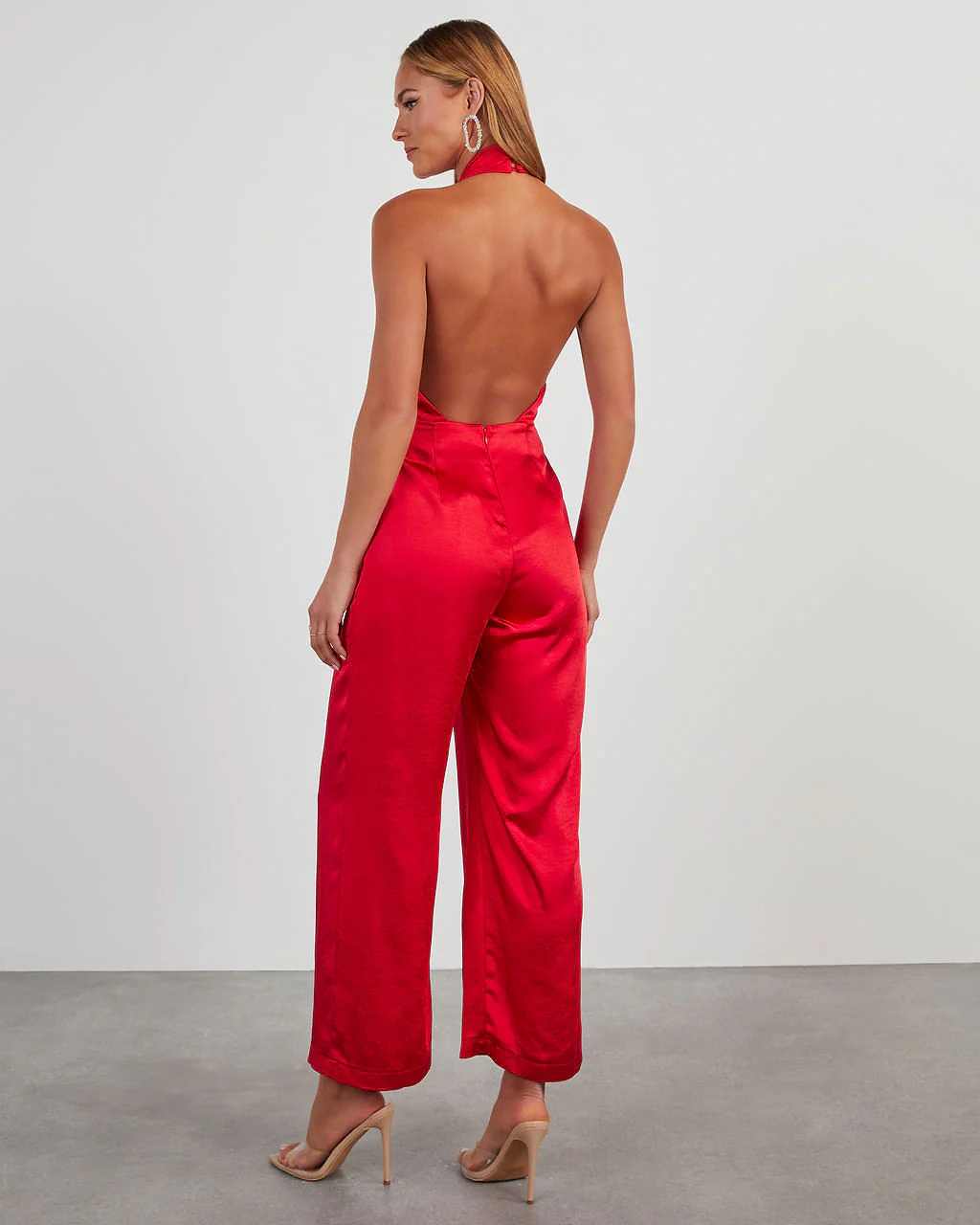 Reeves Satin Halter Jumpsuit - Image 15