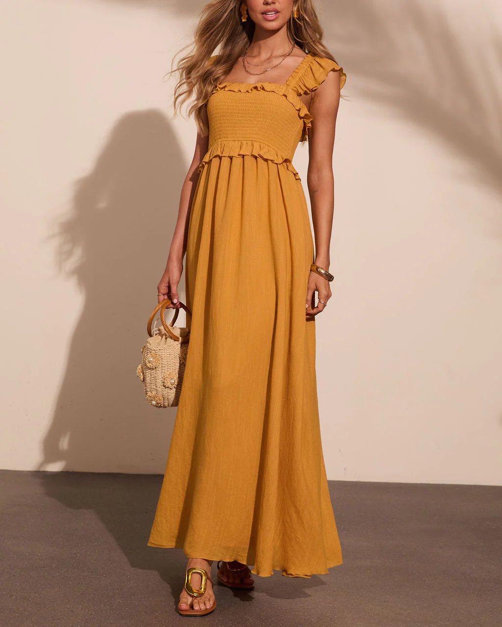 Resort Romance Ruffle Trim Maxi Dress - Image 12