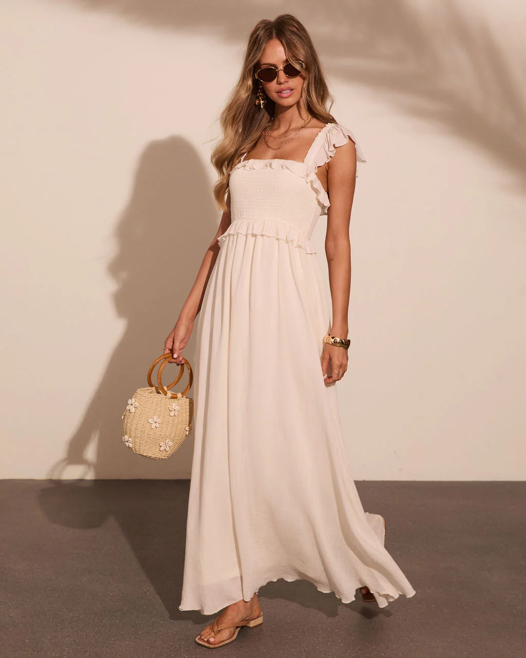 Resort Romance Ruffle Trim Maxi Dress - Image 3