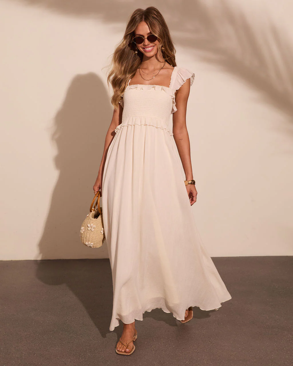 Resort Romance Ruffle Trim Maxi Dress - Image 6