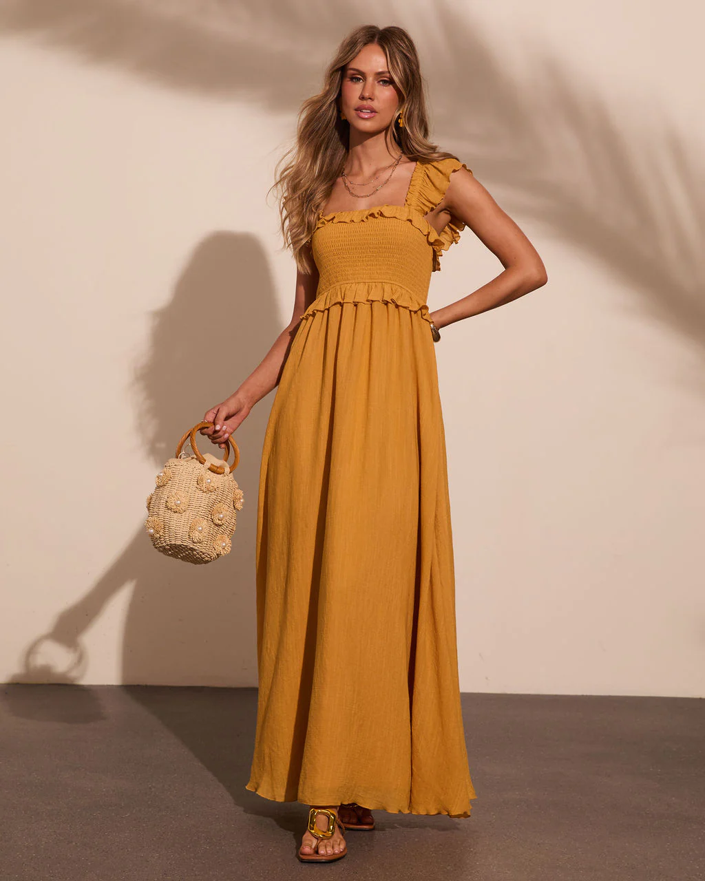 Resort Romance Ruffle Trim Maxi Dress - Image 7