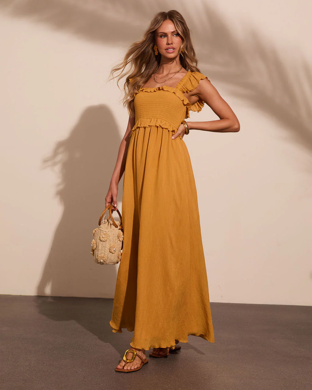 Resort Romance Ruffle Trim Maxi Dress - Image 9
