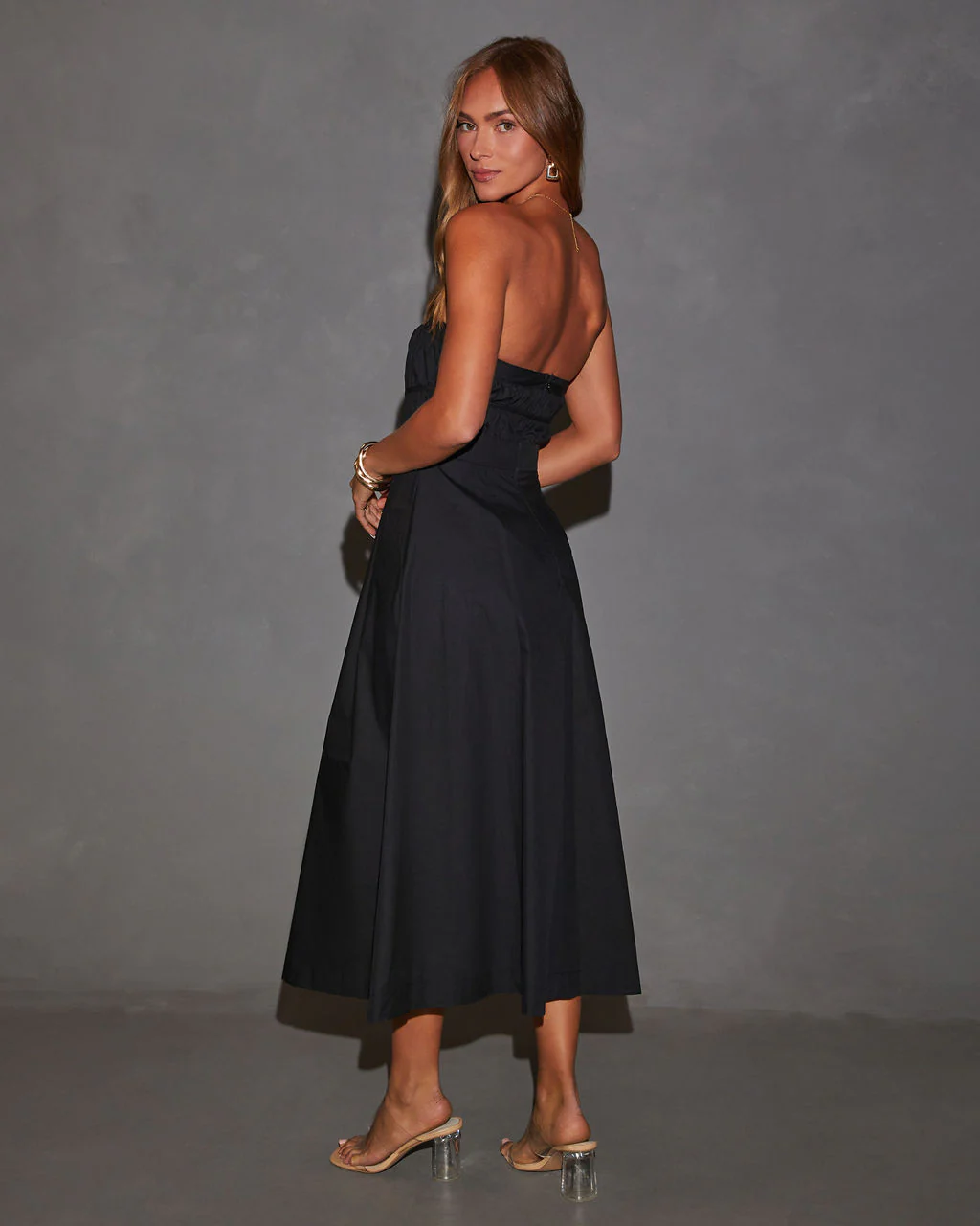 Ryann Strapless Front Cutout Midi Dress - Image 10
