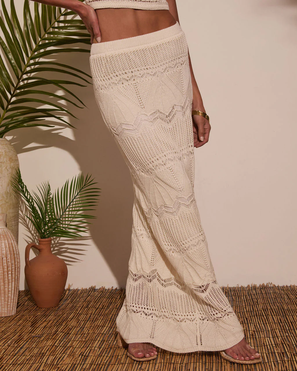 Sip Slow Crochet Maxi Skirt - Image 3