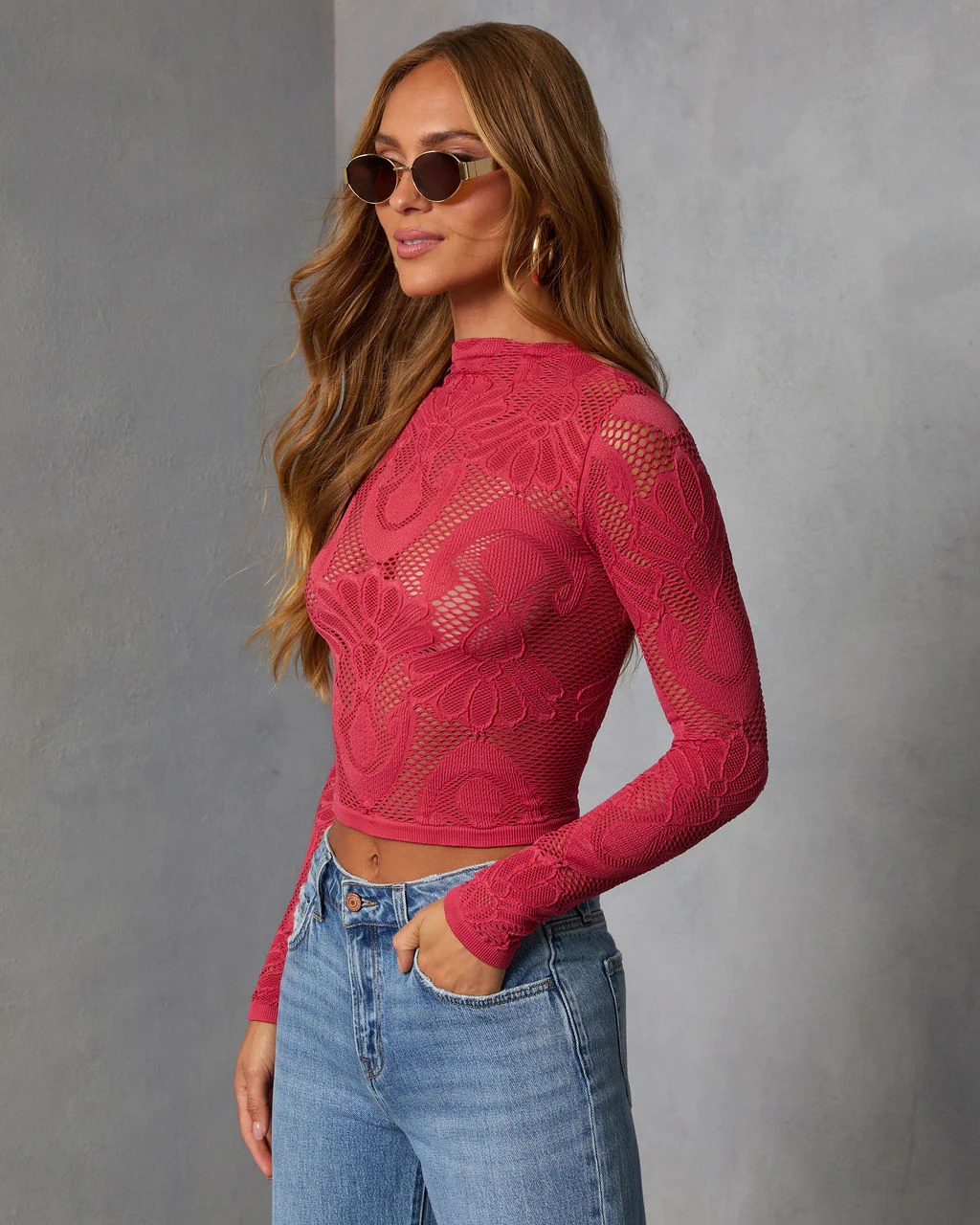 Slay Mode Abstract Open Knit Top - Image 15