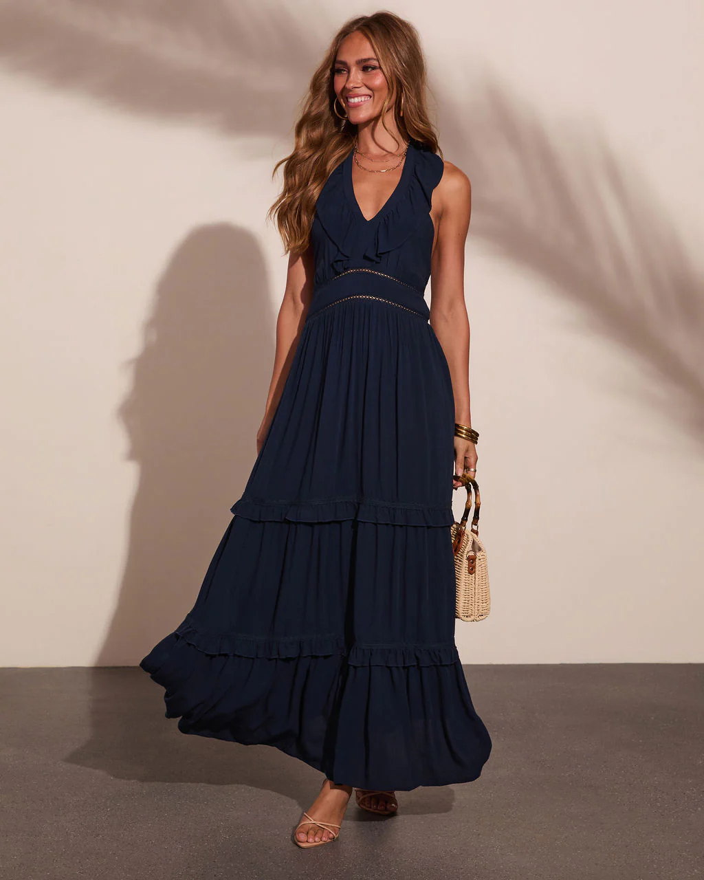 Daily Chic Halter Neck Tiered Ruffle Maxi Dress - Image 6