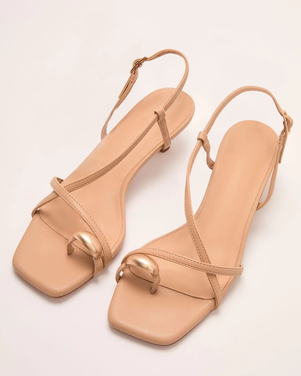 Solira Slingback Toe Ring Kitten Heels - Image 8