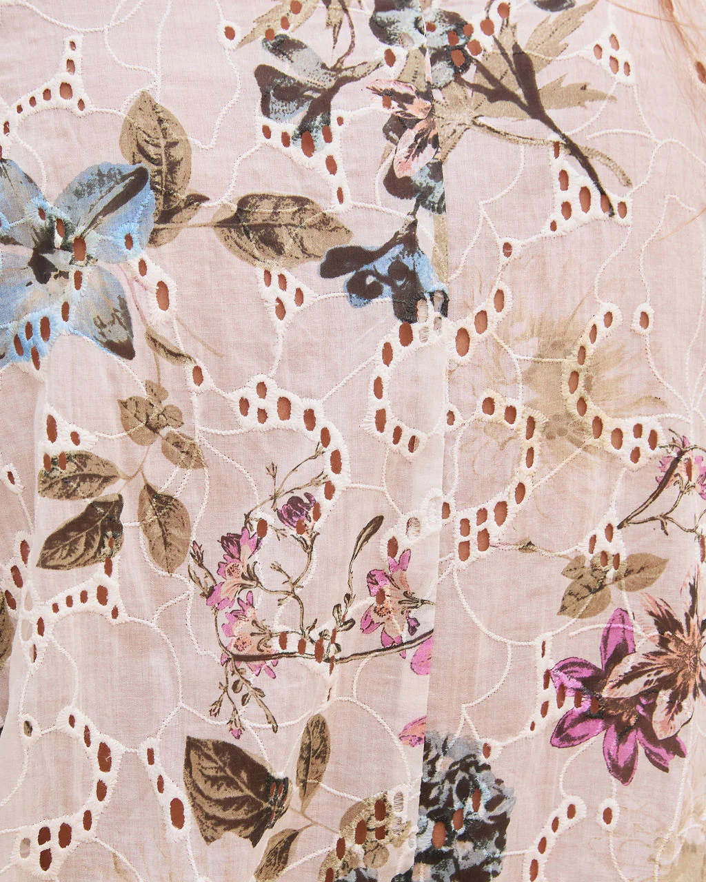 Spring Sky Floral Eyelet Belted Romper - Image 6