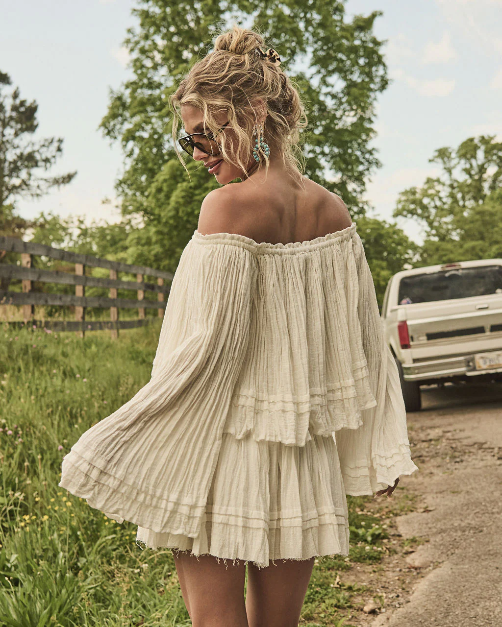 Summer Rodeo Cotton Off The Shoulder Top - Image 4