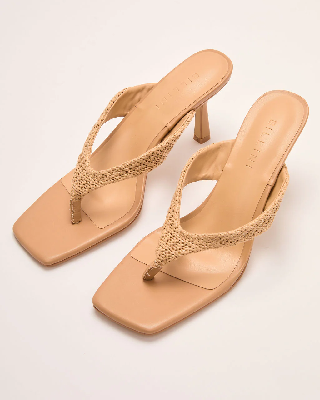 Sunlit Coast Raffia Thong Heel Sandal - Image 2