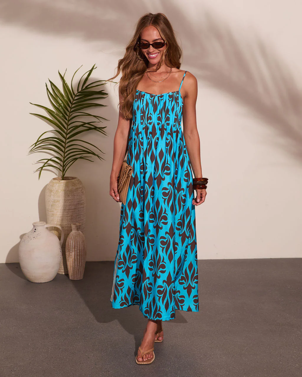 Tidewater Glow Geometric Print Maxi Dress - Image 5