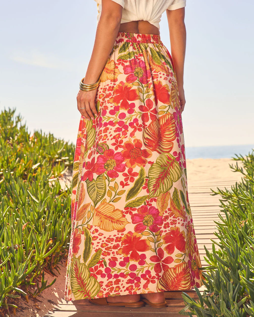 Travel Dreams Flowy Maxi Skirt - Image 4