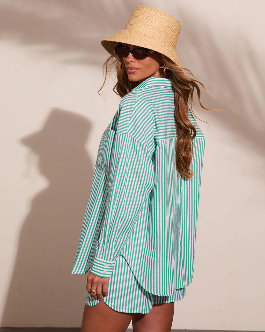 Vibrant Tide Cotton Striped Button Down Top - Image 4