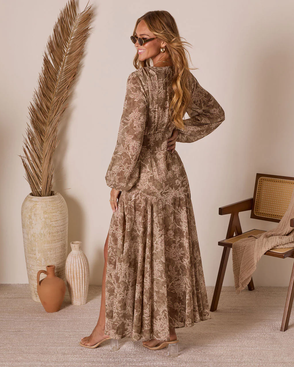 Wild Lark Plunging Neckline Maxi Dress - Image 10