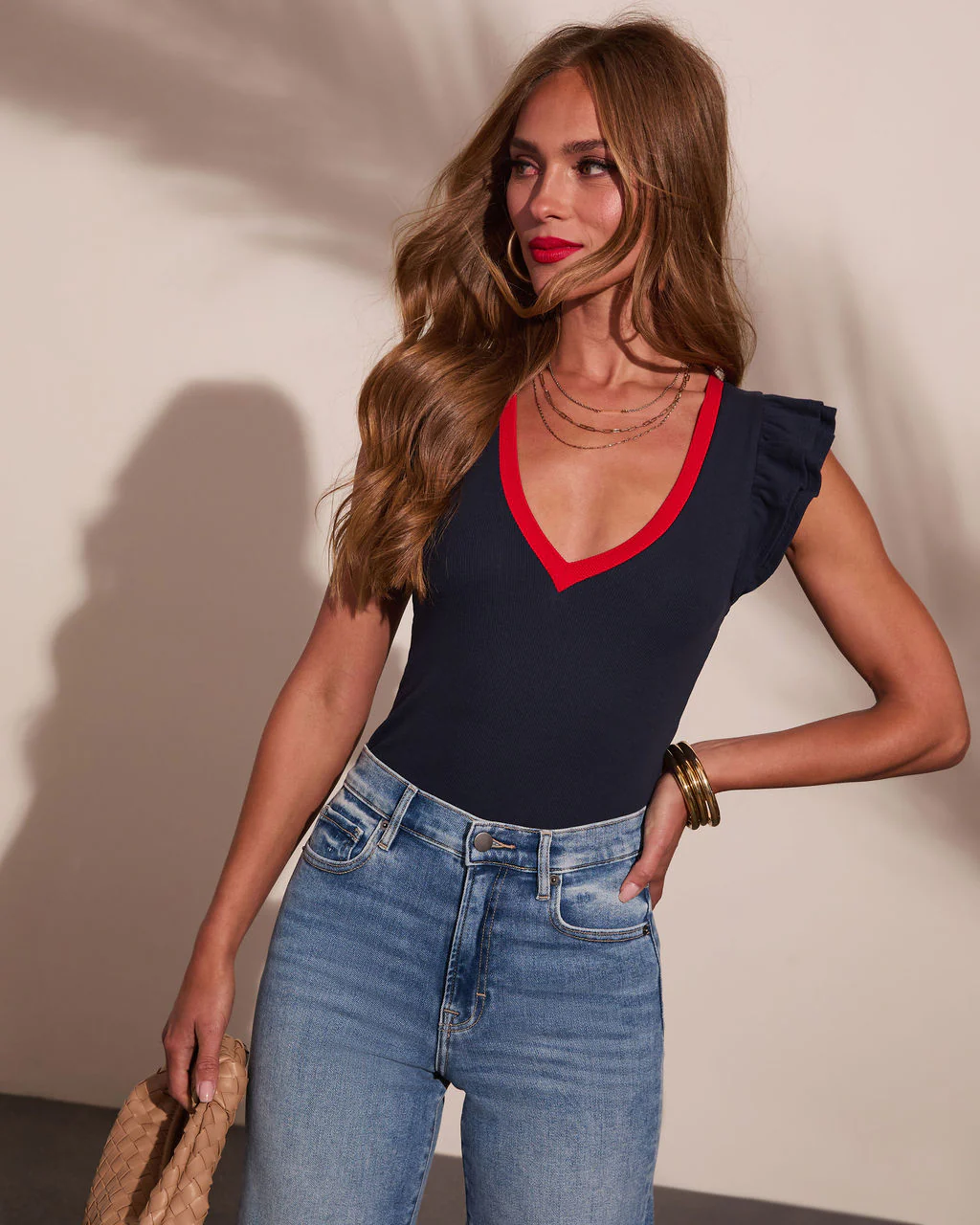 Wilma Ribbed Short Sleeve Top - Image 25